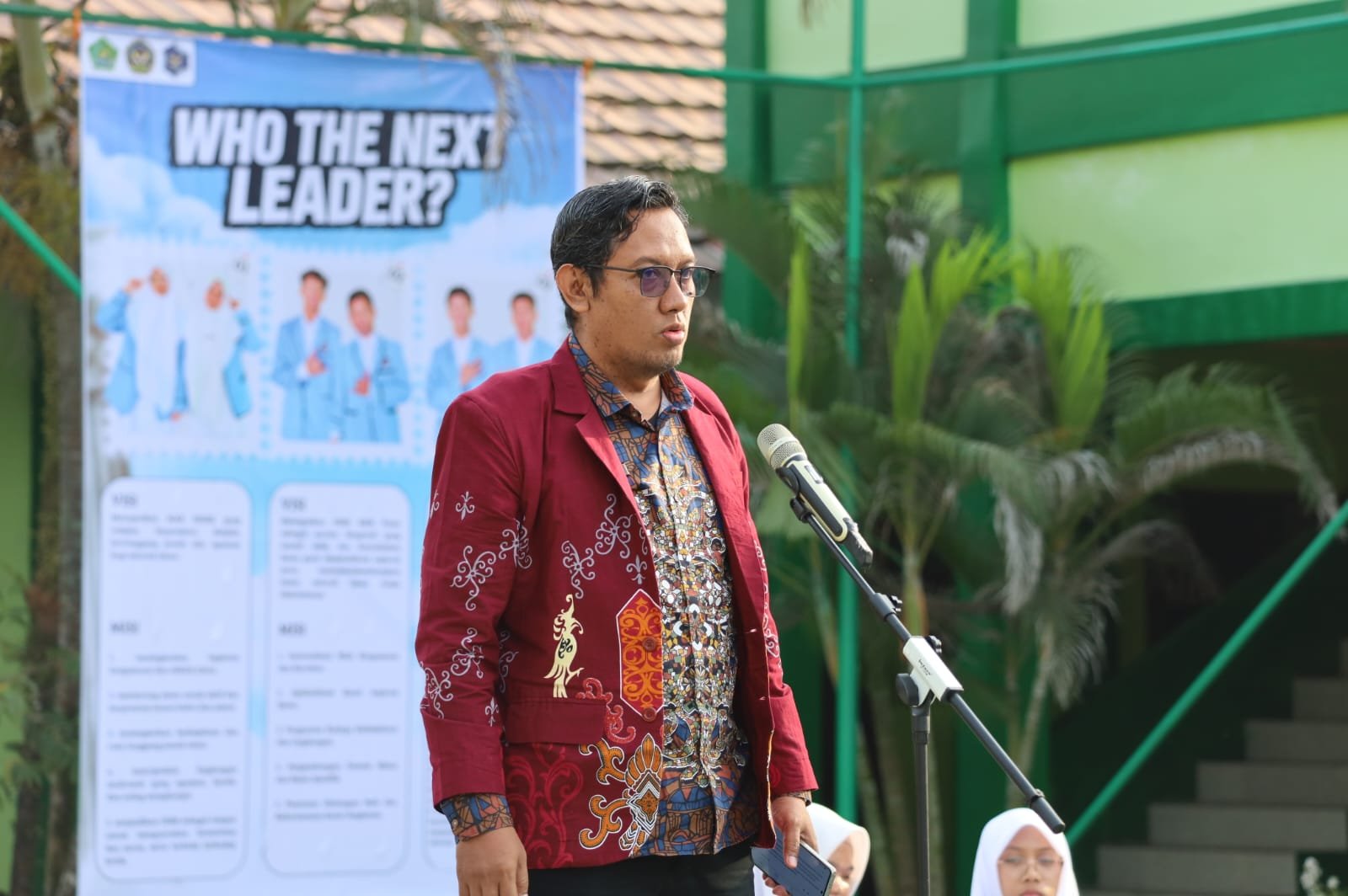 Pengarahan Kepala Madrasah di Kegiatan Kampanye Calon Ketua OSIM
